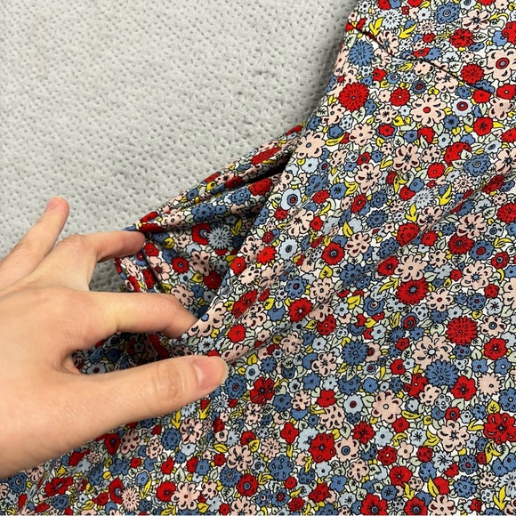 Boden V-Neck Floret cluster Puff Sleeve Jersey Dress Size 4P EUC - Picture 7 of 11